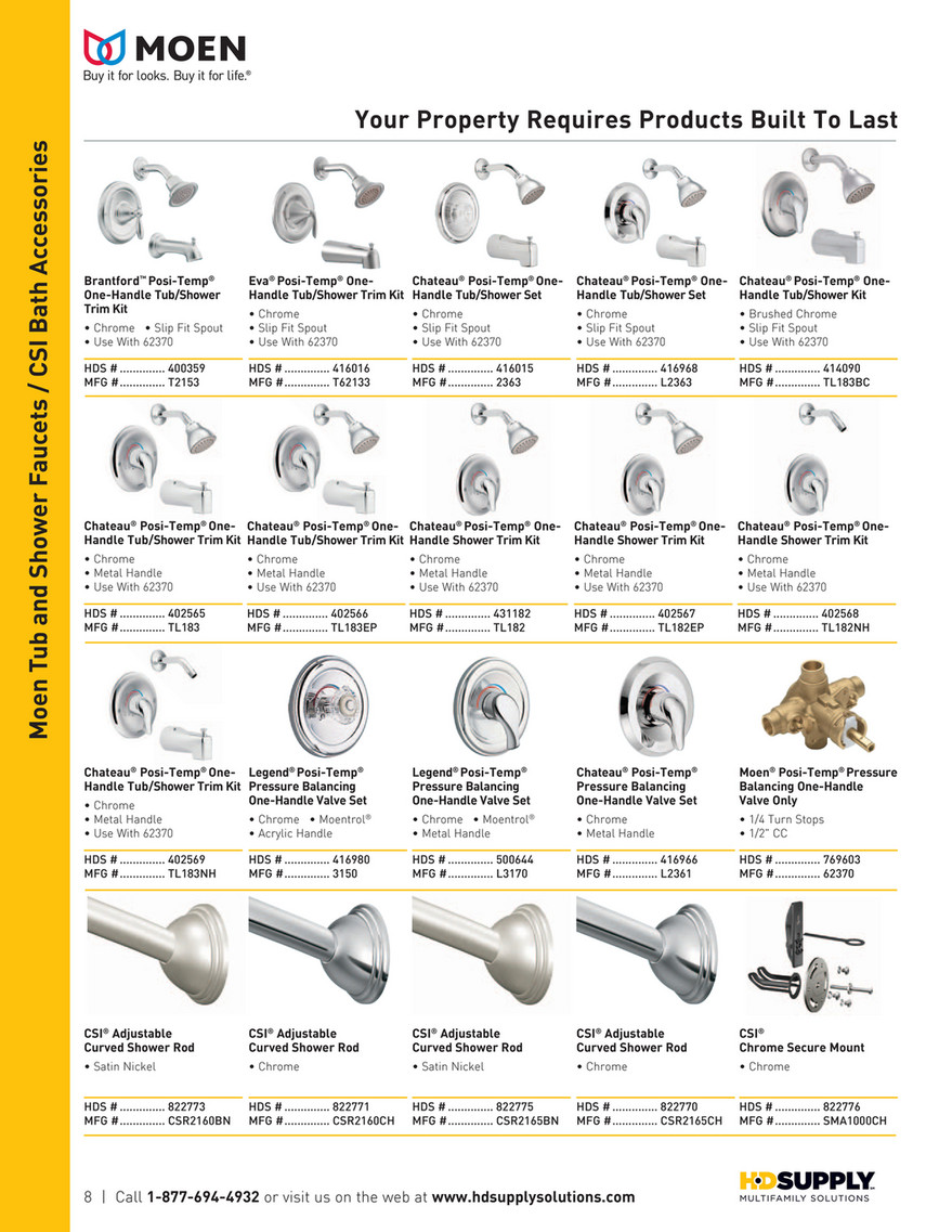 Marcel Africa - MOEN Catalog via HD Supply - Page 8-9 - Created with  Publitas.com