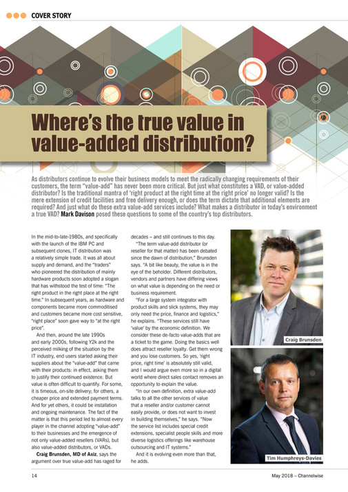 Value Add Distribution Futurewave - Where's the value in value-added distribution - Page 16-17