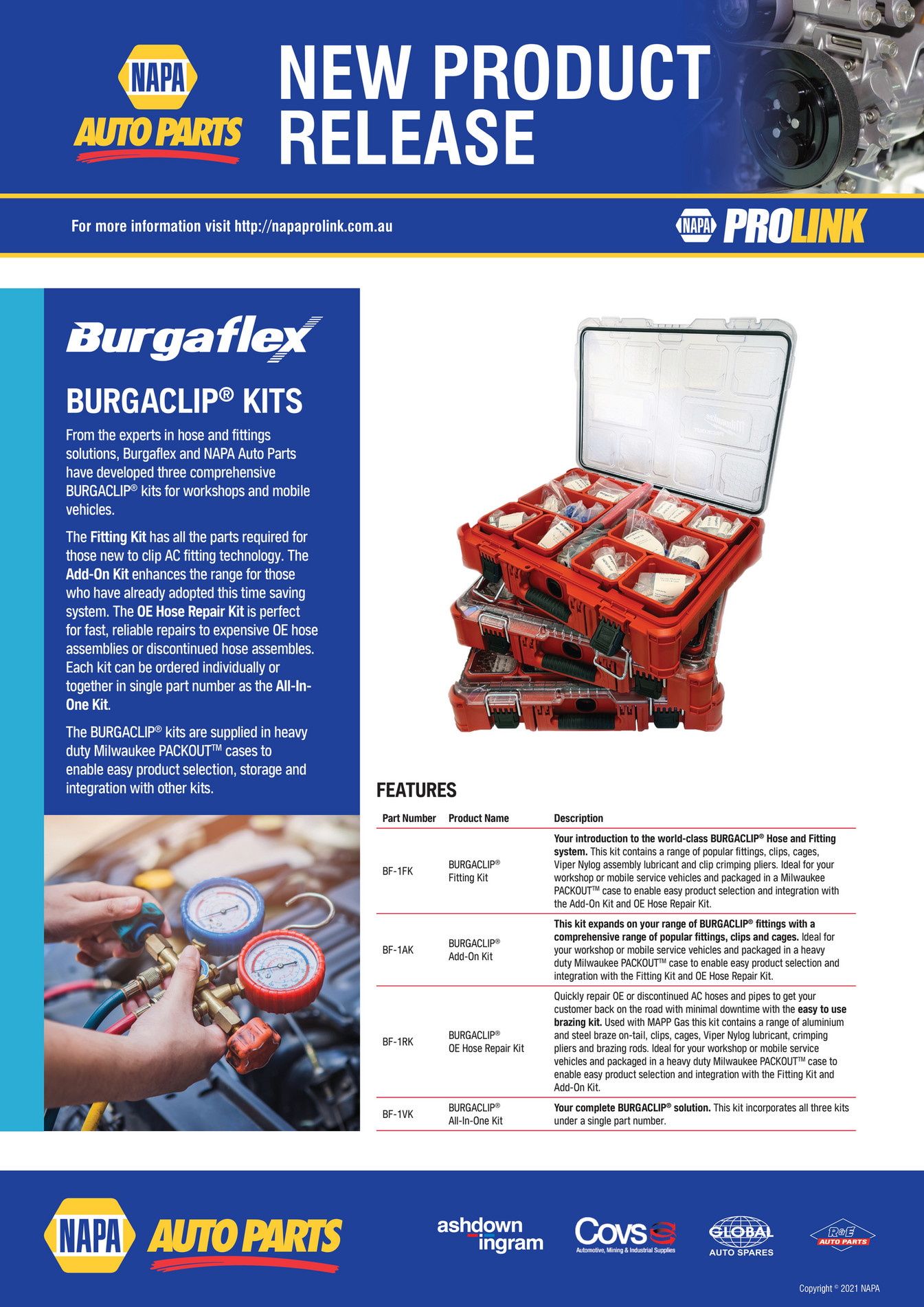 NAPA Auto Parts NP (AC) 210002 Burgaflex Kits_LR Page 1