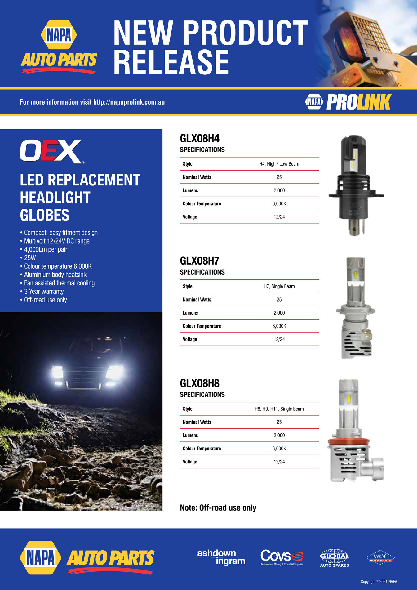 NAPA Auto Parts NP (A) 210039 GLX08H478 LED Replacement Globes