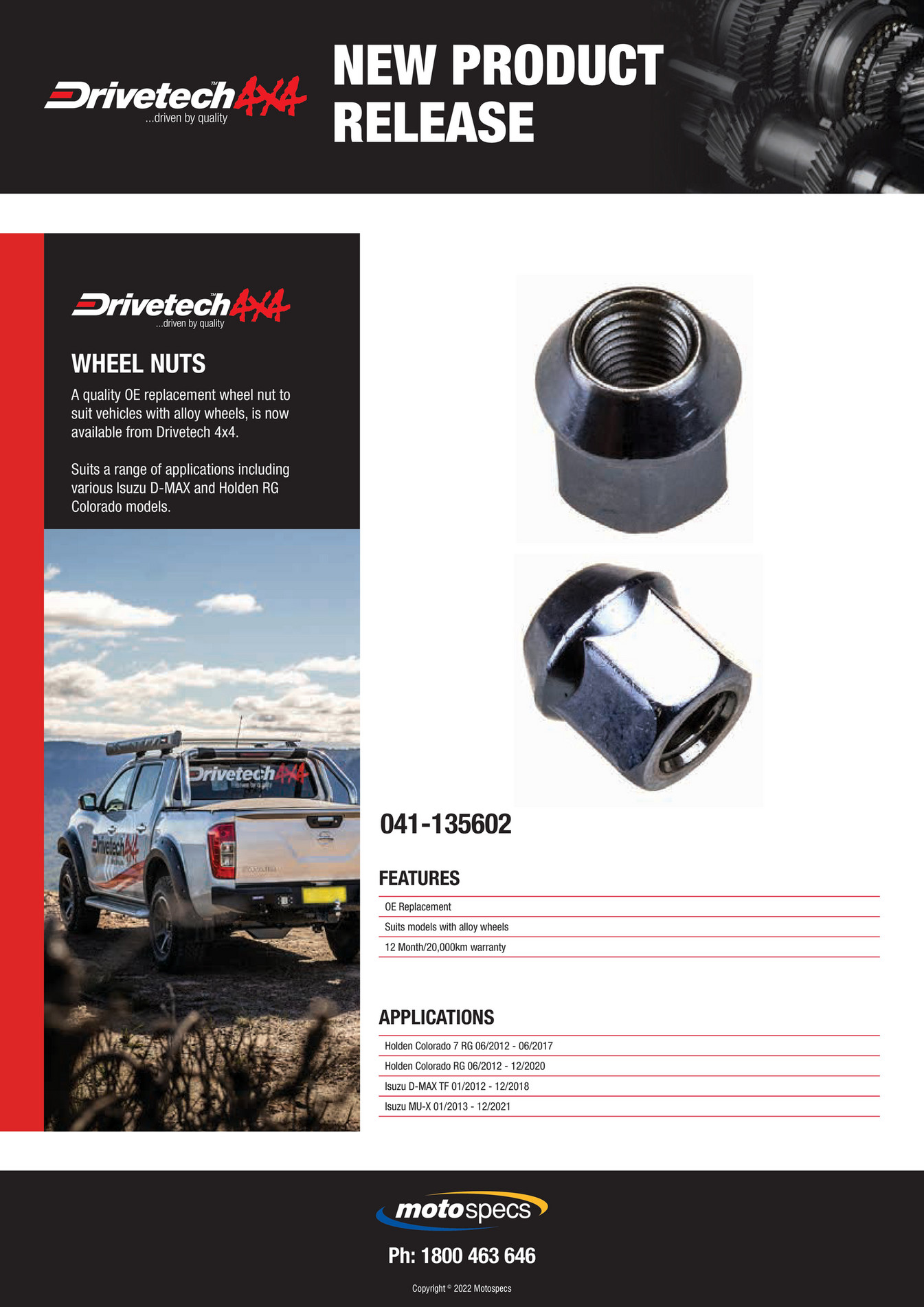 NAPA Auto Parts NP (DT) 220018 Wheel Nuts 041135602 LR Page 1