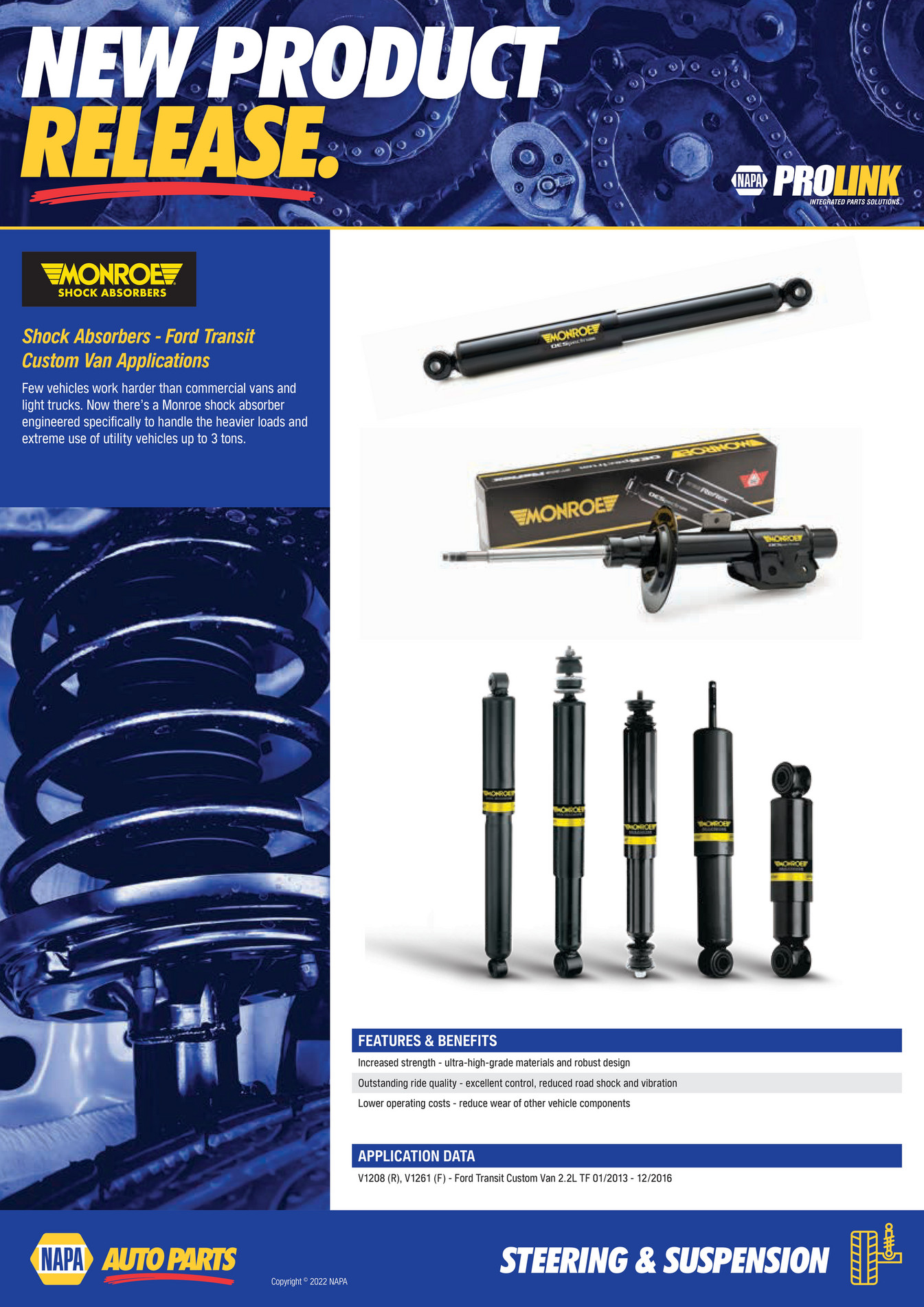 NAPA Auto Parts NP (A) 220053 Monroe (V1208 Rear) (V2161 Front) Page 1