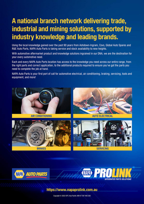 NAPA Auto Parts NAPA PROLink Booklet 8pp 2022 Page 8