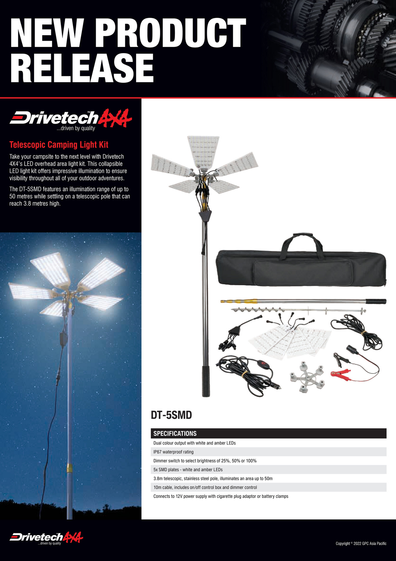 NAPA Auto Parts NP DT 220036 DT5SMD LED Overhead Area Light Kit