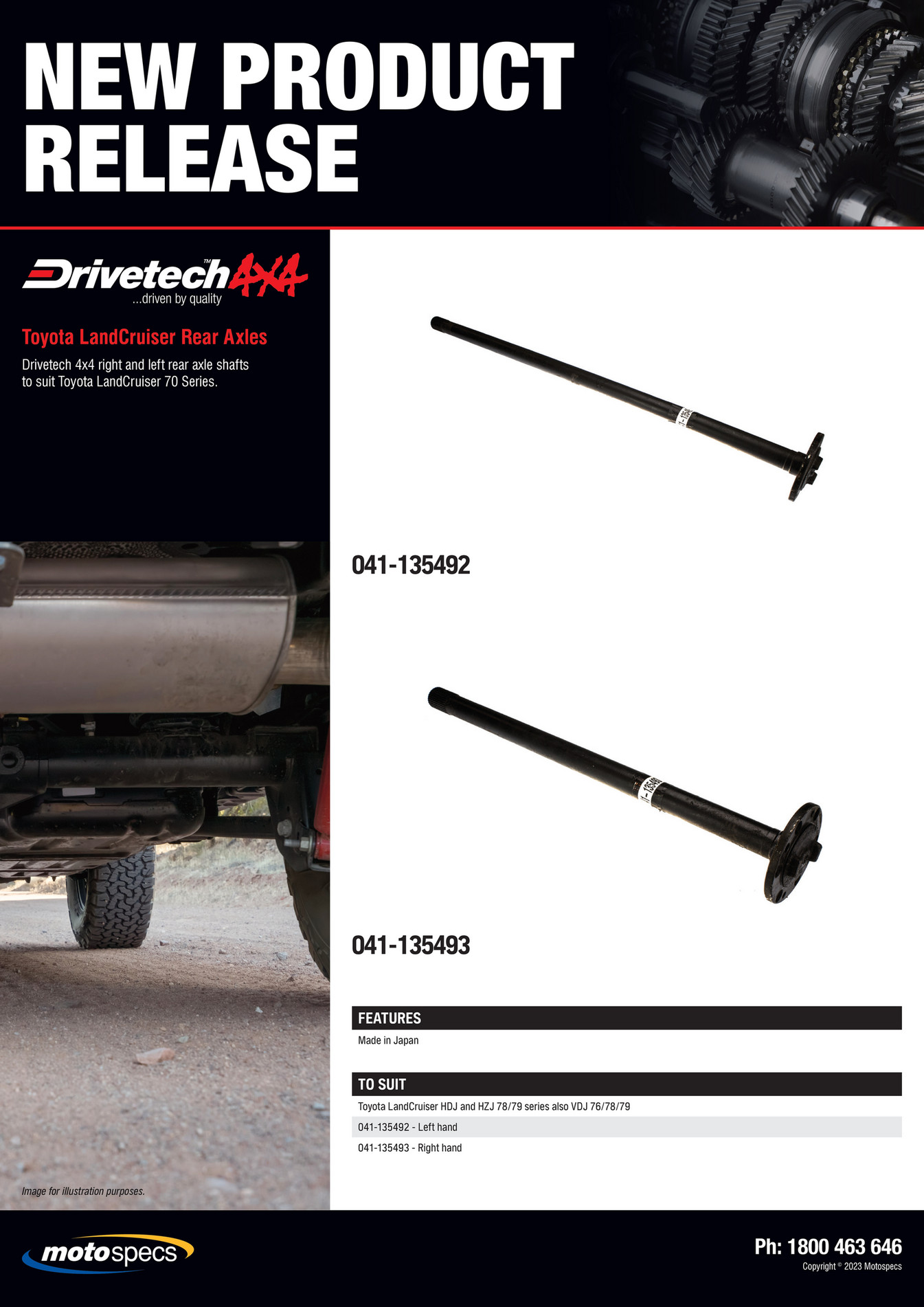 NAPA Auto Parts NP (DT) 220046 LandCruiser Rear Axles 041135492