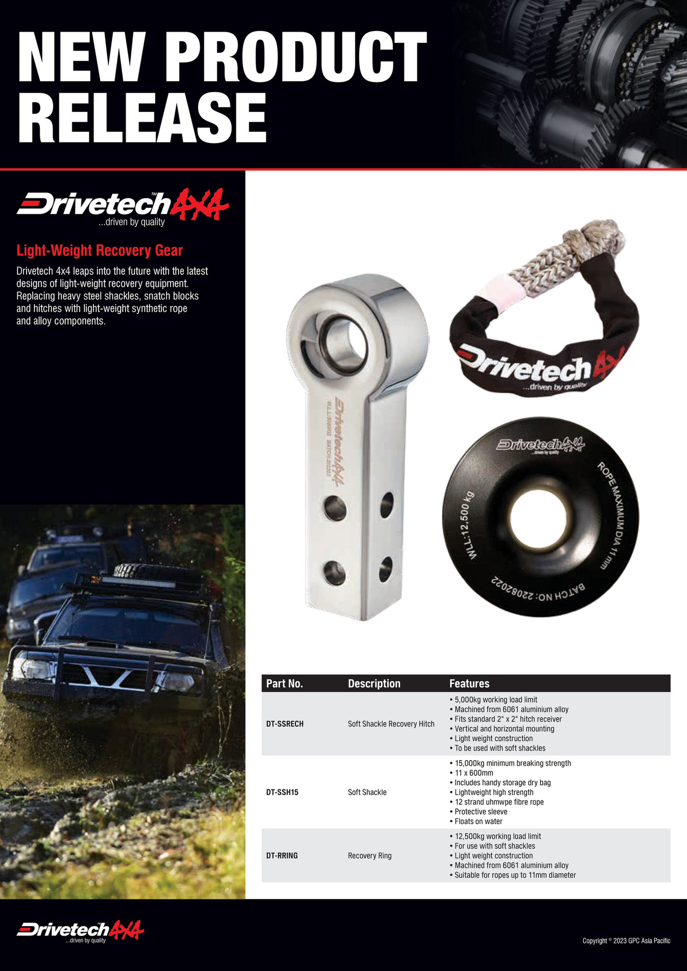 NAPA Auto Parts NP (A) 220048 D4x4 LightWeight Recovery Gear Page 1