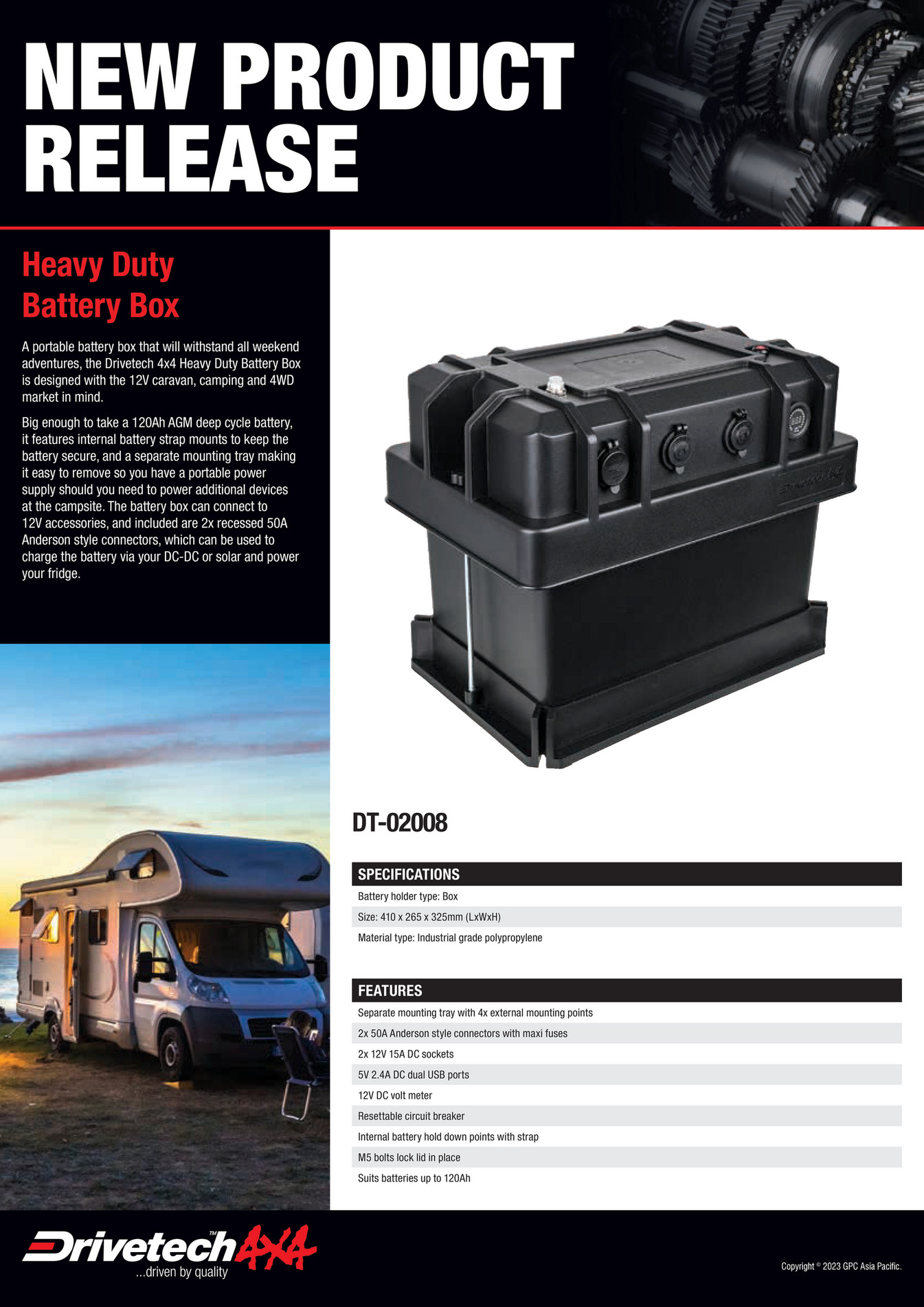 NAPA Auto Parts NP (DT) 230019 4x4 Battery Box DT02008 Page 1