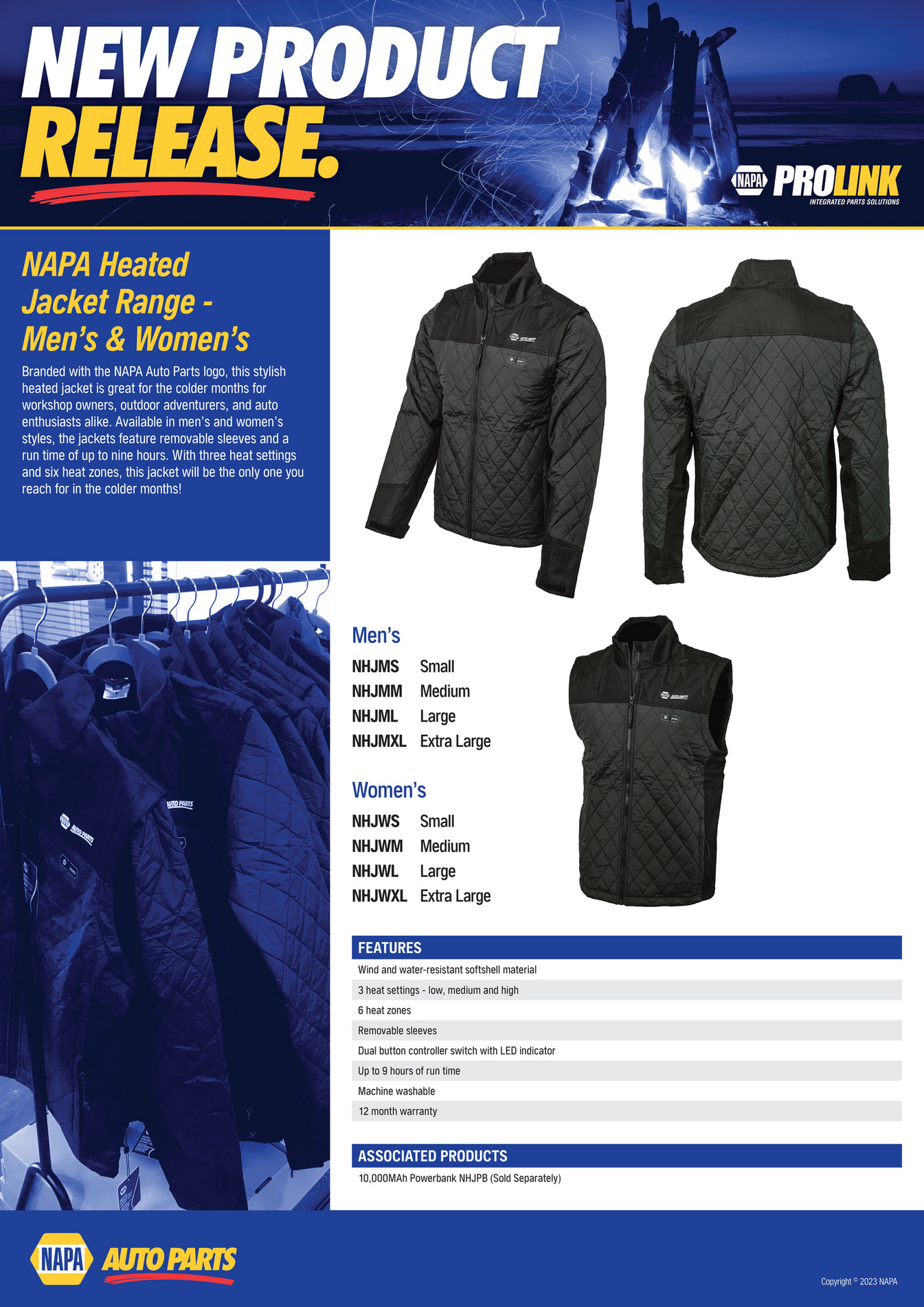 NAPA Auto Parts NP (A) 230006 NAPA Heated Jackets Page 1