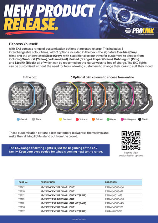 NAPA Auto Parts NP (A) 230007 Narva EX2 Driving Lights LR Page 4