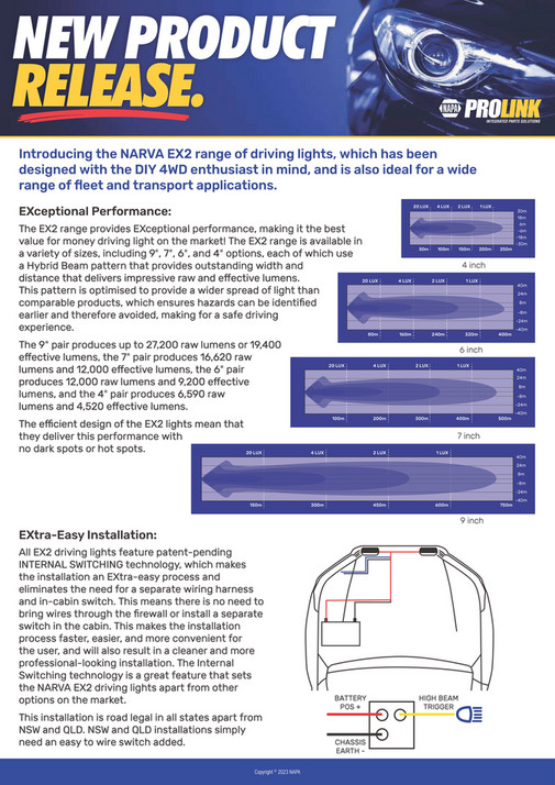 NAPA Auto Parts NP (A) 230007 Narva EX2 Driving Lights LR Page 2