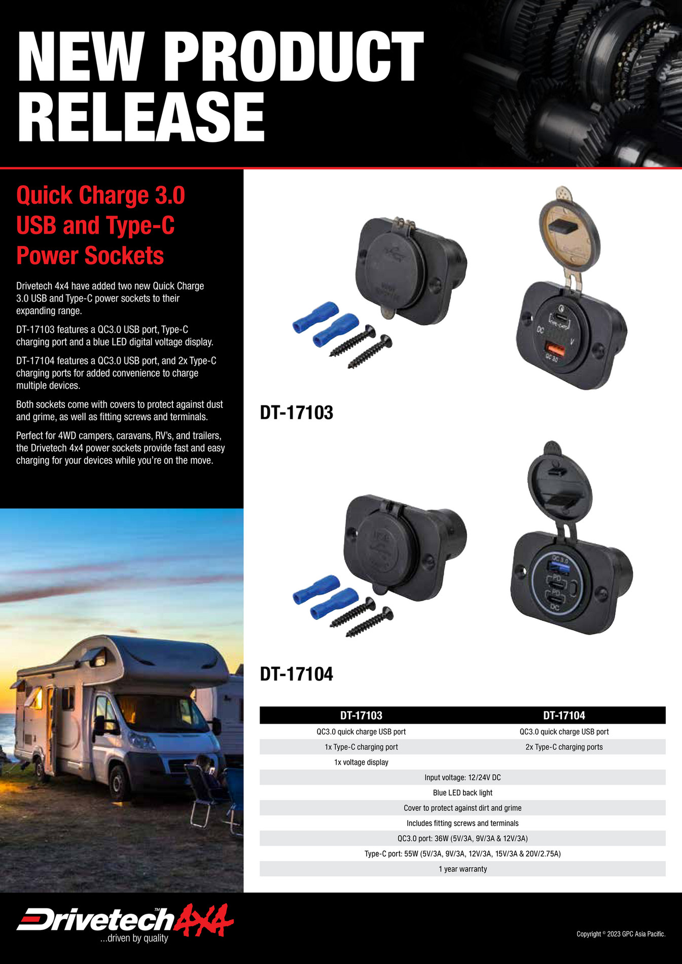 NAPA Auto Parts NP (DT) 230020 4x4 Power Sockets DT17103 & DT