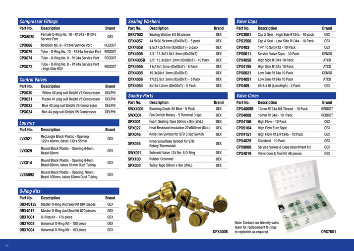NAPA Auto Parts NAPA Air Conditioning Booklet Page 4647