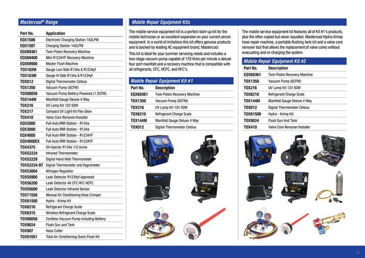 NAPA Auto Parts NAPA Air Conditioning Booklet Page 5051