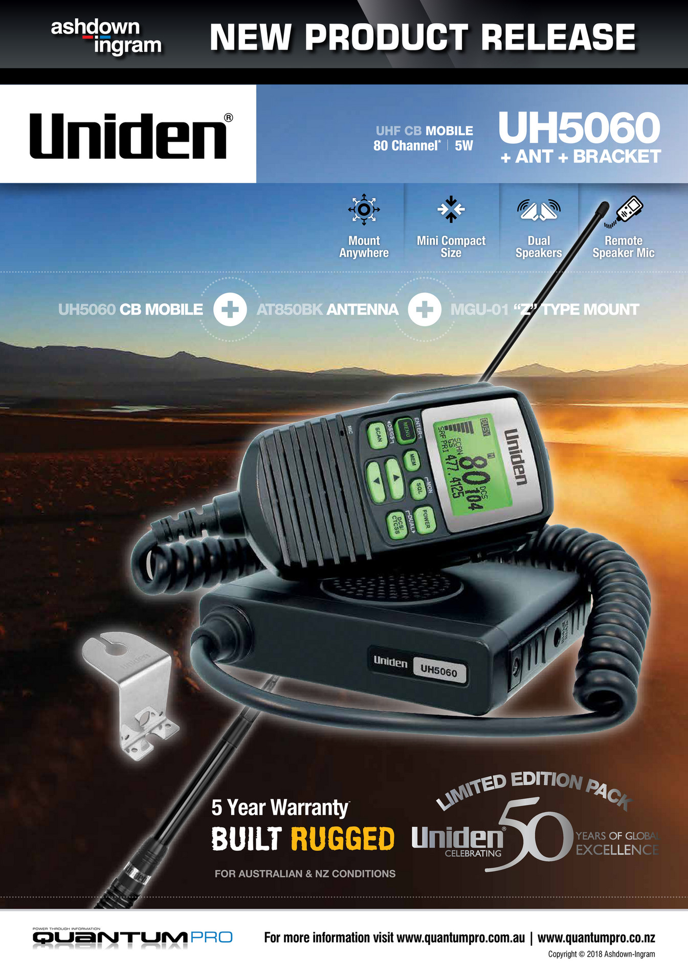 NAPA Auto Parts NP (A) 180001 Uniden Radio UH5060VP LR Page 1