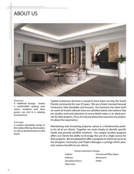 capital contractor services - Interior Design Booklet - Page 1