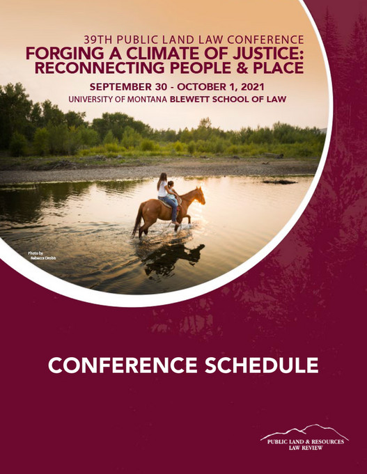 39th Public Land Law Conference Schedule Page 1 Created with