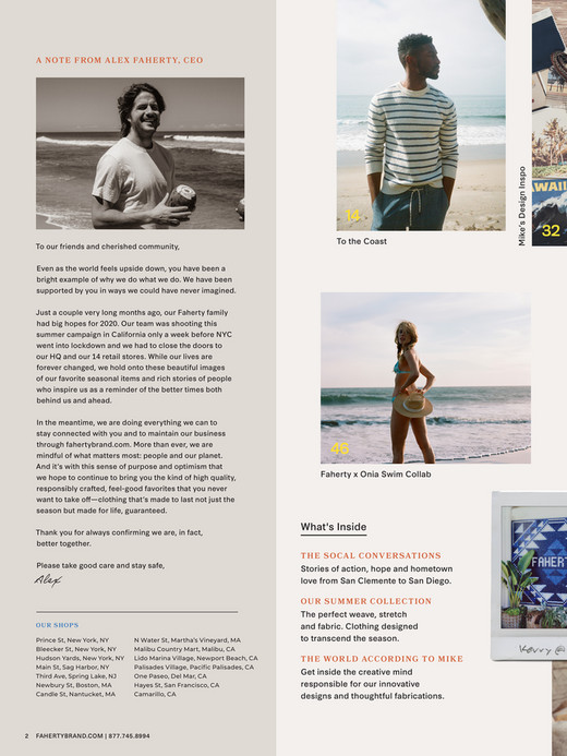 Faherty - Summer 2020 catalog - Page 1 - Created with Publitas.com