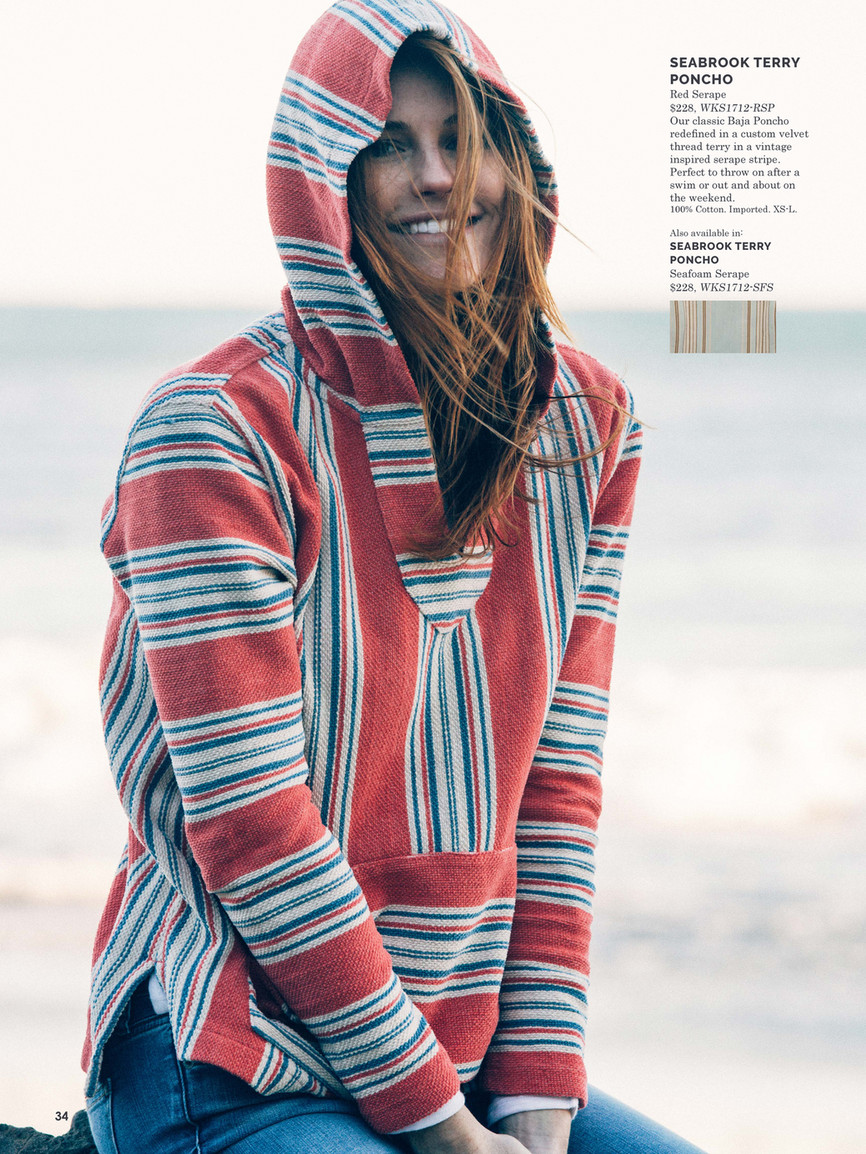 Faherty terry baja poncho hotsell