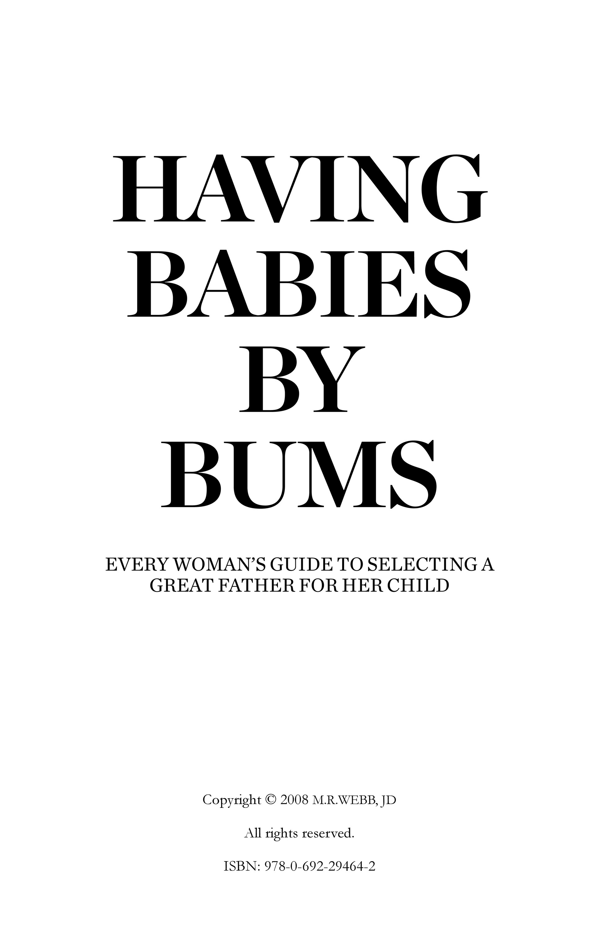having babies by bums book