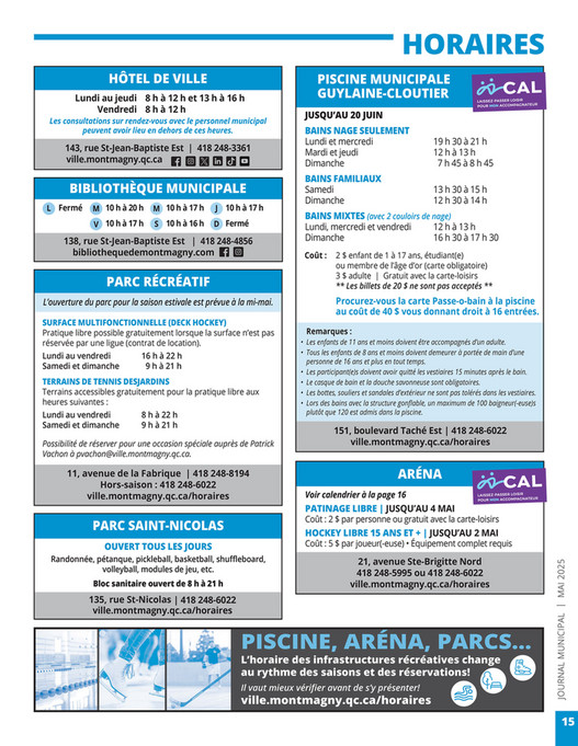 Communications Montmagny - Journal municipal MAI 2025 - Page 14-15 ...