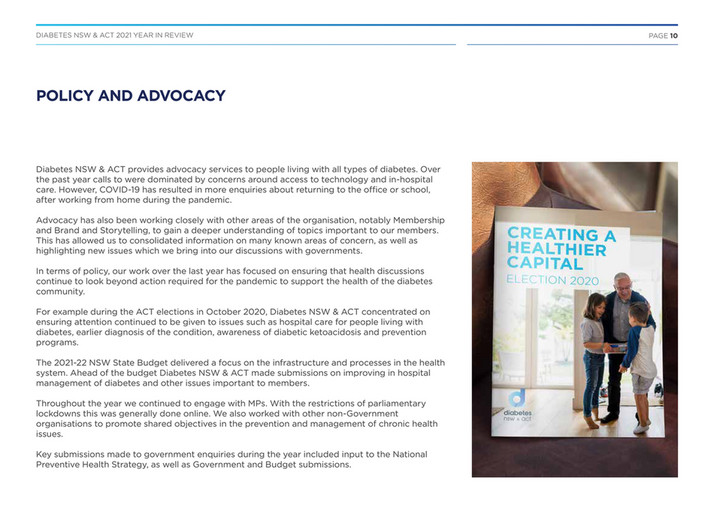 Diabetes Australia Diabetes NSW & ACT Annual Review 2021 Page 1011 Created with