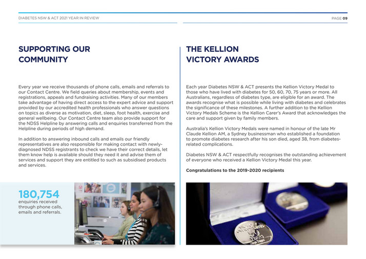Diabetes Australia Diabetes NSW & ACT Annual Review 2021 Page 1011