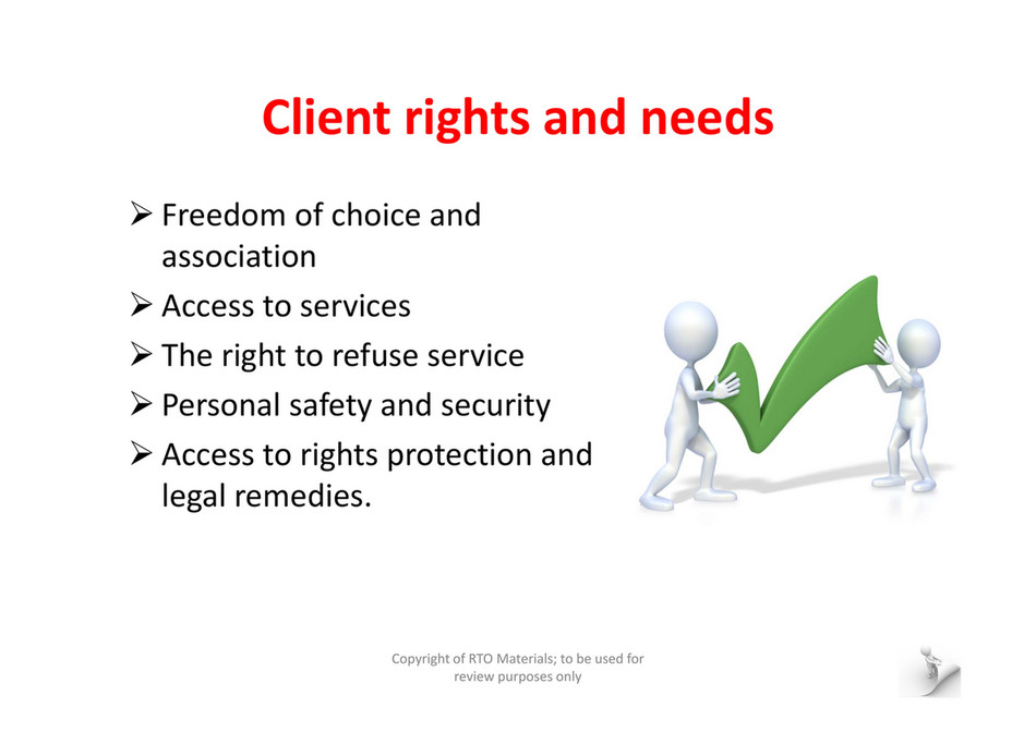 Client Rights Training Image RTO Materials - CHCADV001 PowerPoint Slides V1.0 - Page 3