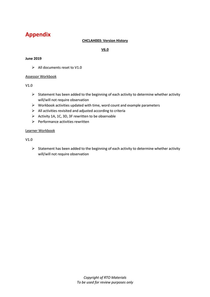 RTO Materials - CHCLAH003 RTO Materials statement of validation - Page 6