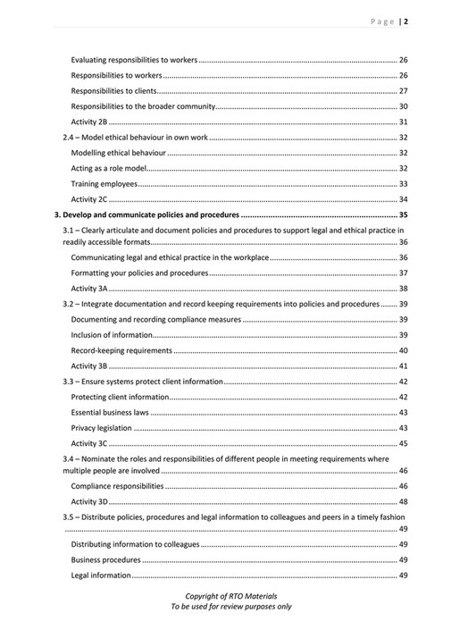 RTO Materials - CHCLEG003 Learner Guide V1.0 - Page 1