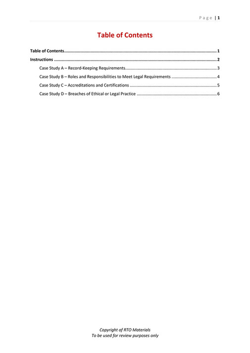 RTO Materials - CHCLEG003 Case Studies V1.0 - Page 4-5