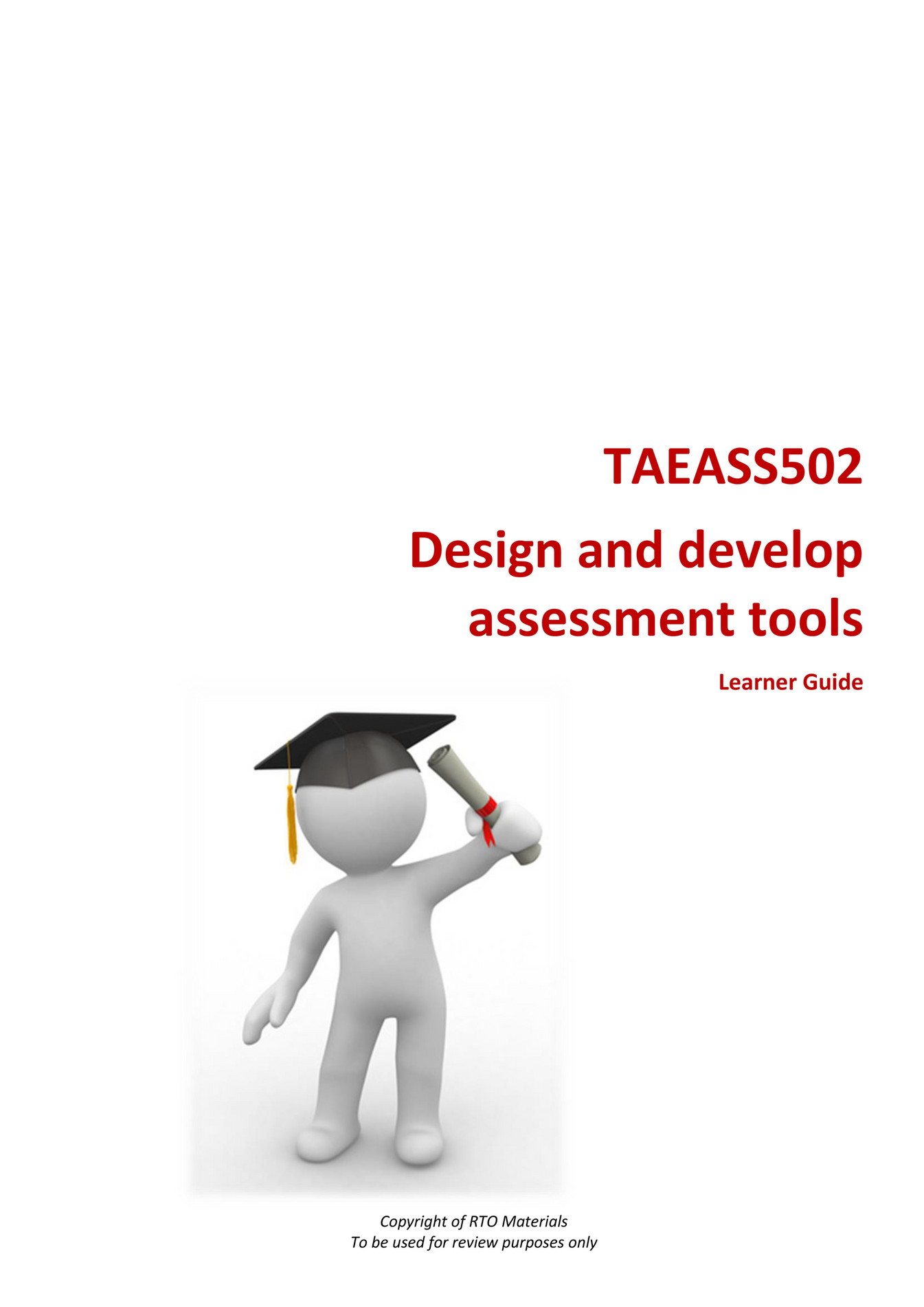 RTO Materials - TAEASS502 Learner Guide V1.0 - Page 12-13