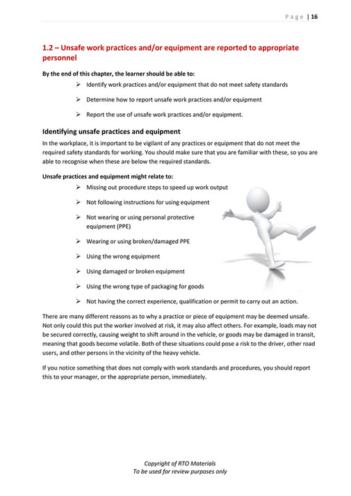 RTO Materials - TLIA1001 Learner Guide V1.0 - Page 14-15