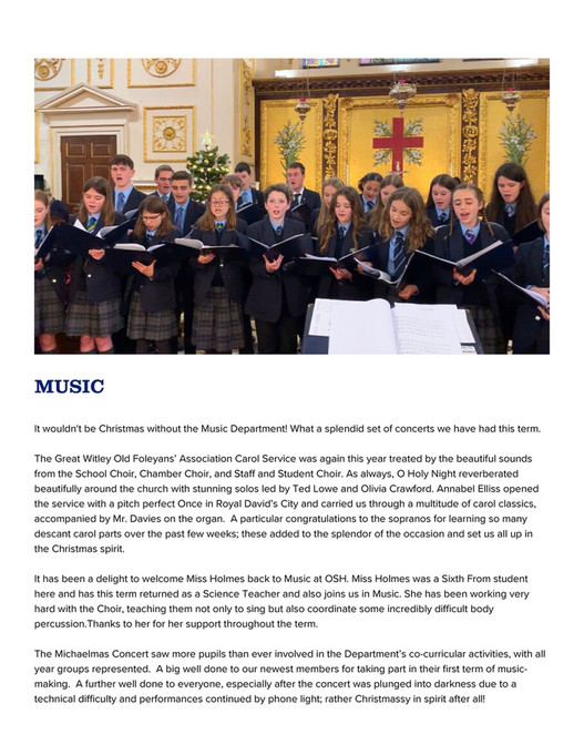 Old Swinford Hospital - Michaelmas Term Newsletter 2023 - Page 16-17 ...