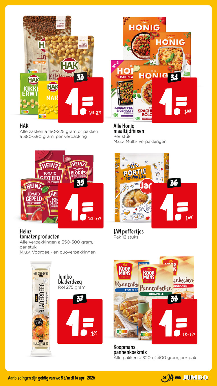 Alle zakken à 150-225 gram of pakken à 380-390 gram HAK