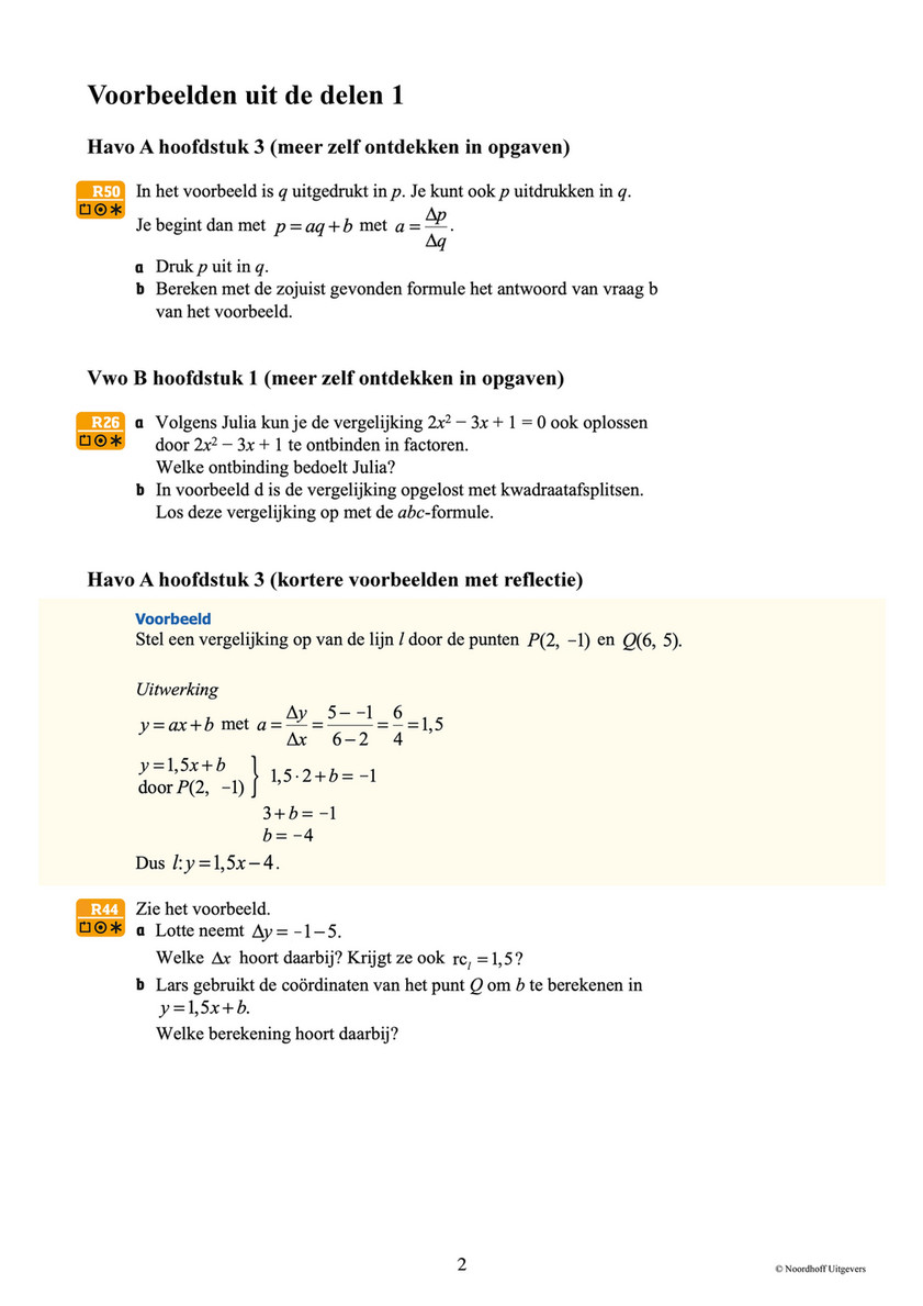 Noordhoff Vo - Getal En Ruimte 12E Havo Vwo Bovenbouw Veranderingen Tov 11E  Editie - Page 1