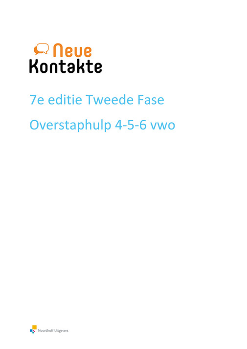 Noordhoff VO Neue Kontakte 7e Editie Havo Vwo Bovenbouw Overstaphulp 4 5 6 Vwo Page 1