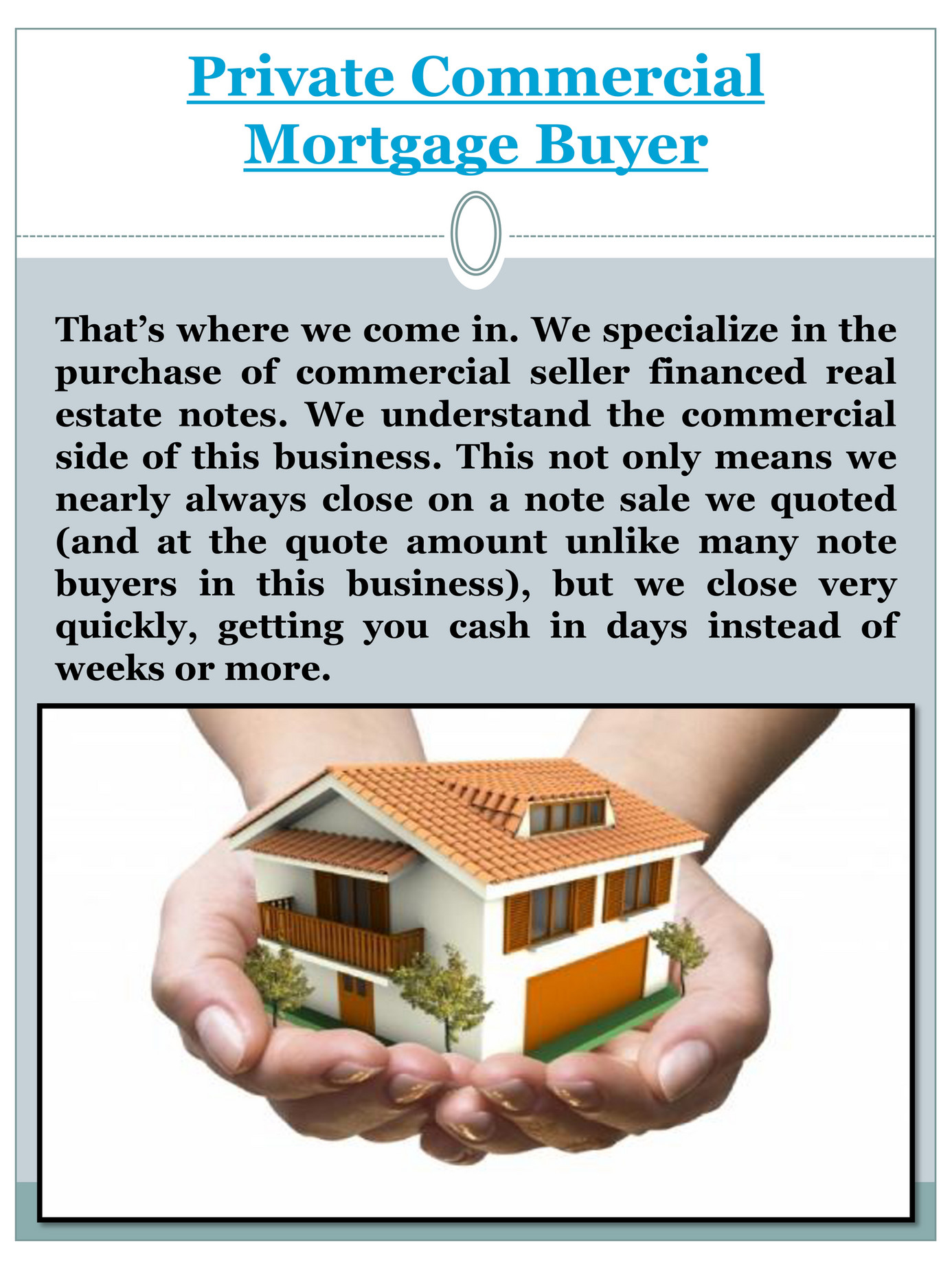 Commercial Note Buyers Private Commercial Mortgage Buyers Page 1 Created With Publitas Com