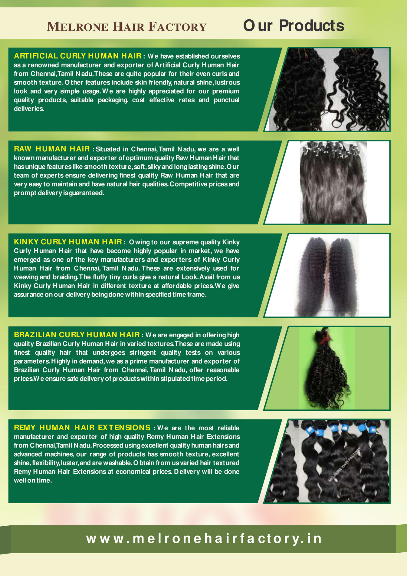  - Melrone Hair Factory Tamil Nadu India - Page 4-5 -  Created with 