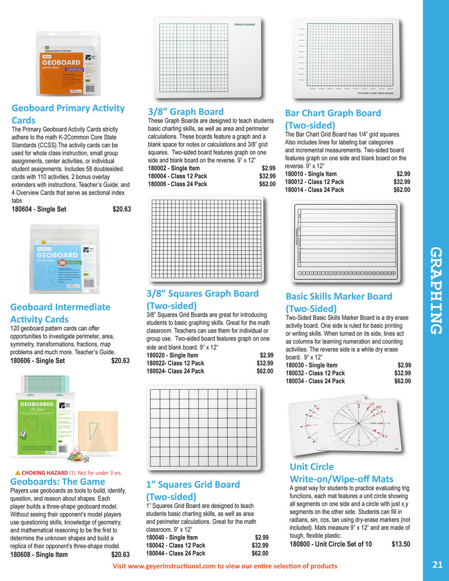 individual dry erase boards class set
