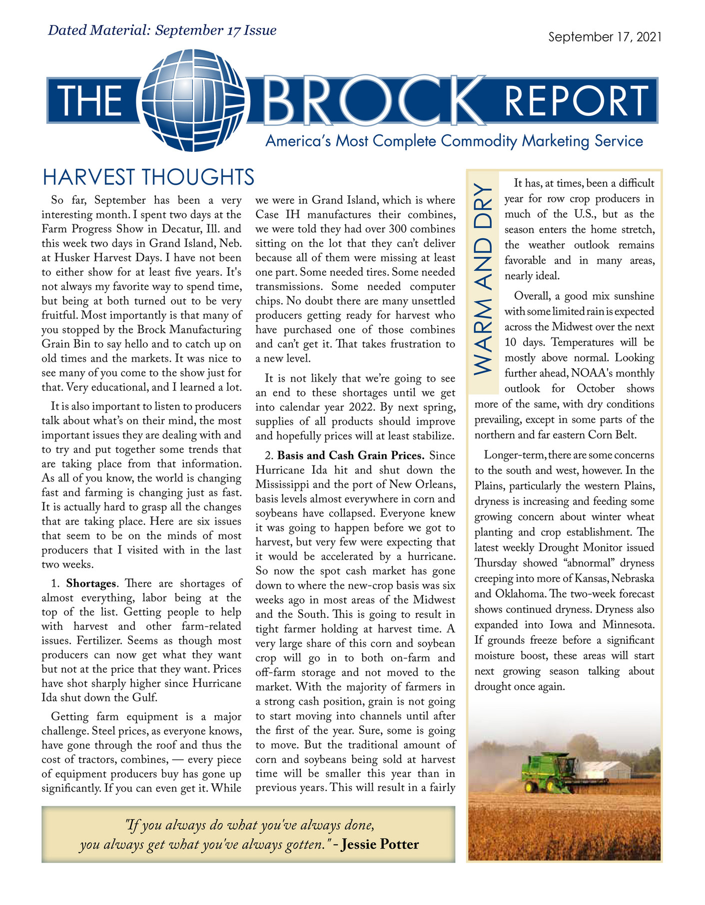Brock Associates - 10-1-2021 Best of the Brock Report - Page 1