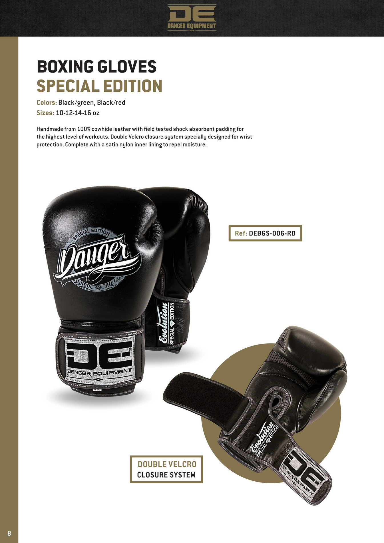 danger equipment boxing gloves