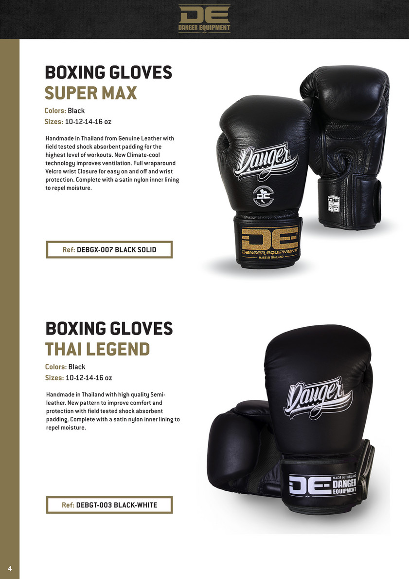 danger equipment boxing gloves