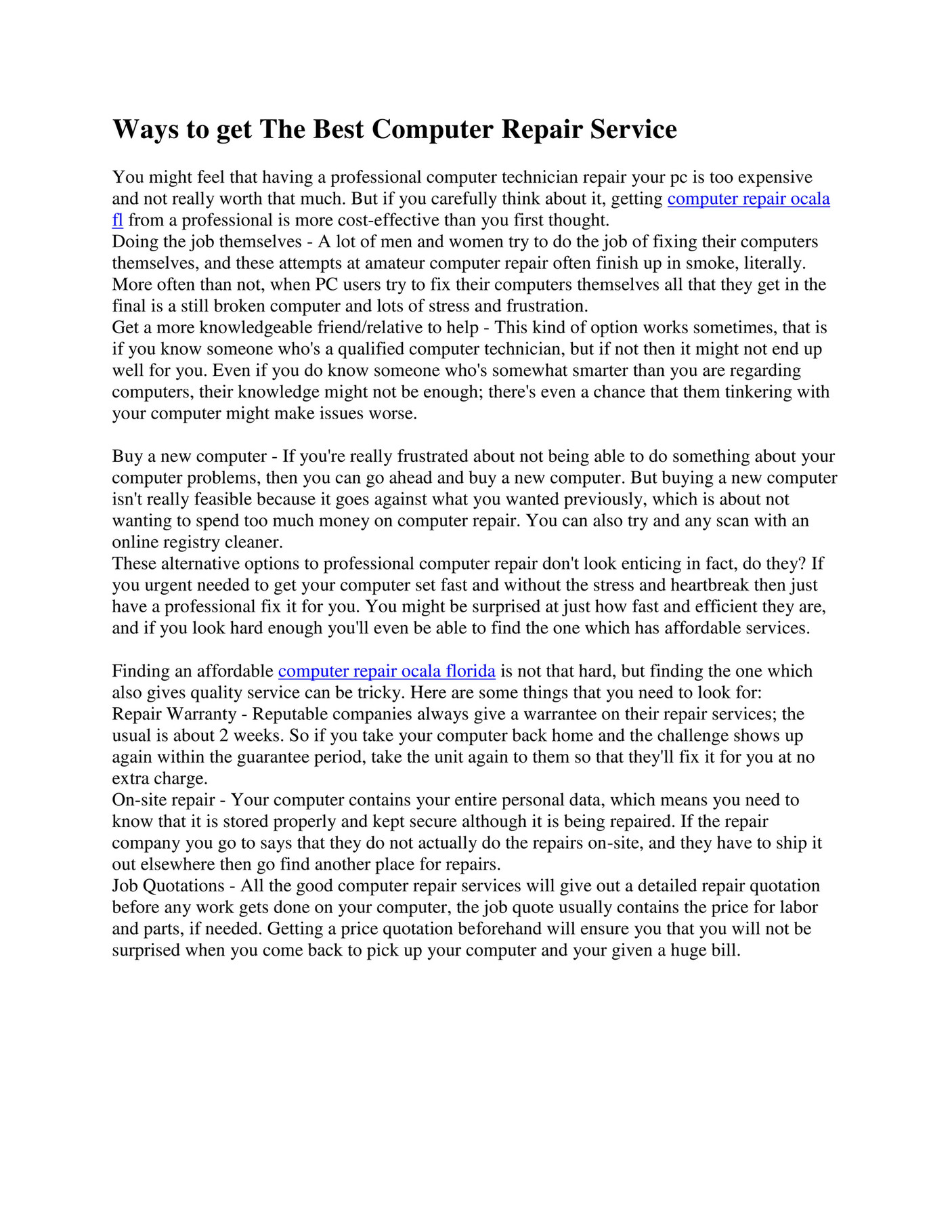 My publications Computer repair ocala fl Page 1 Created with