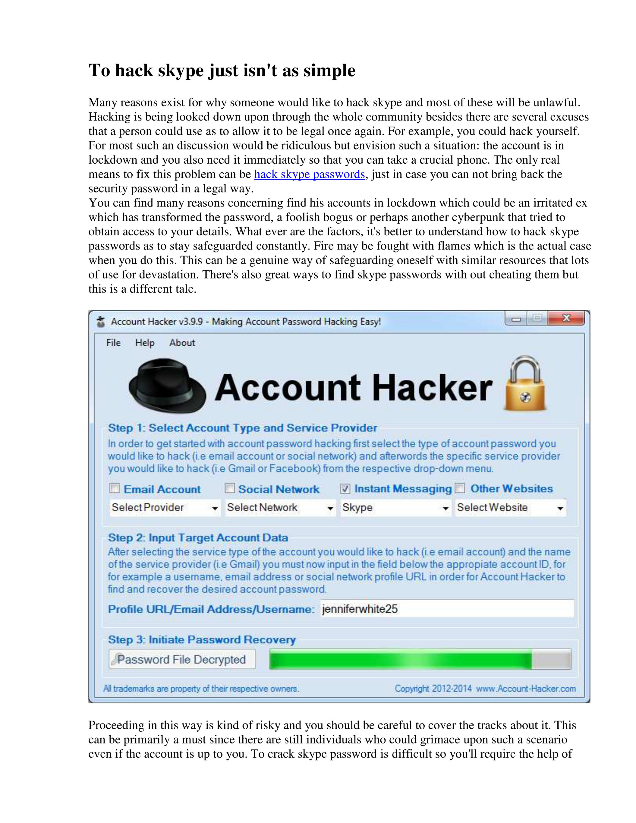 skype password hacking
