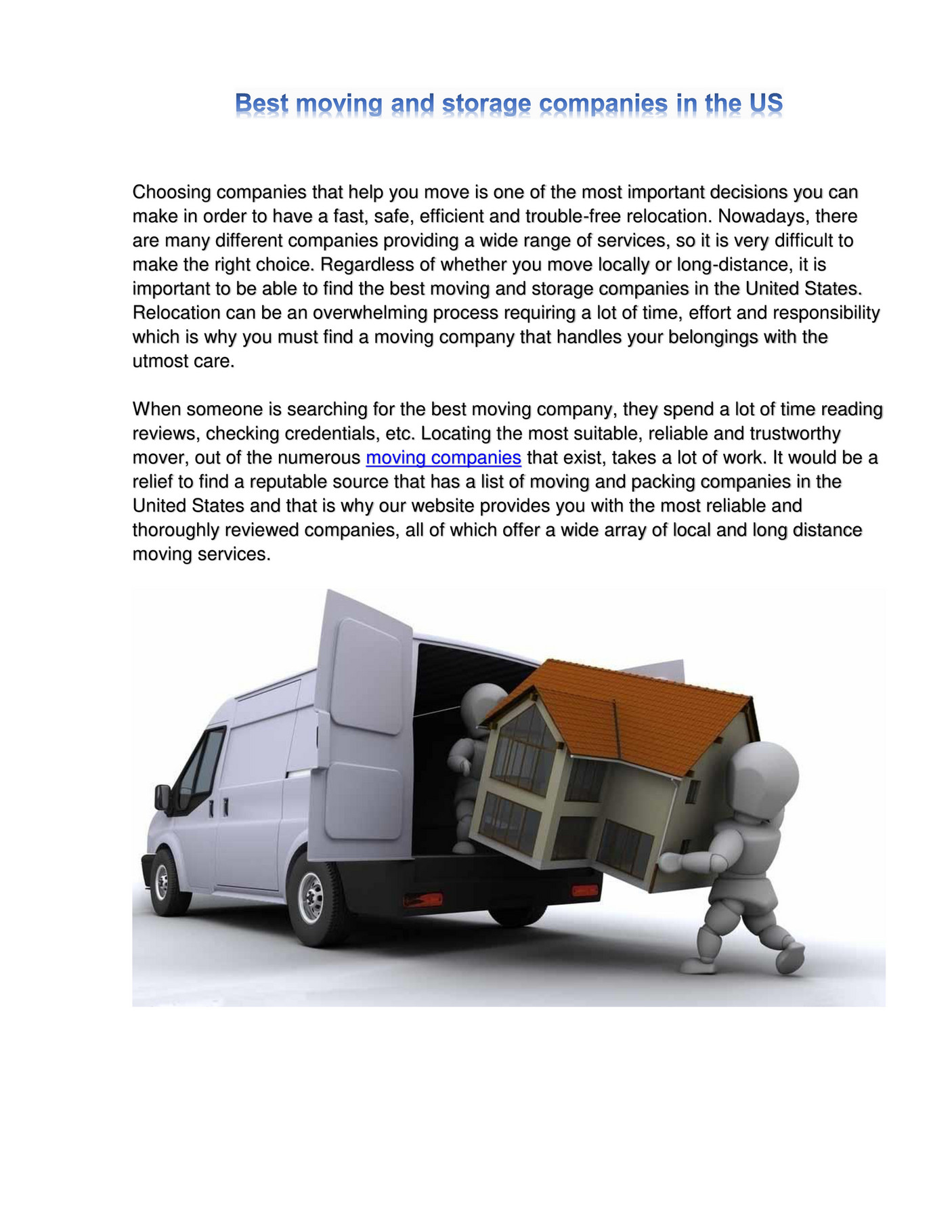 My publications Best moving and storage companies in the US Page 1