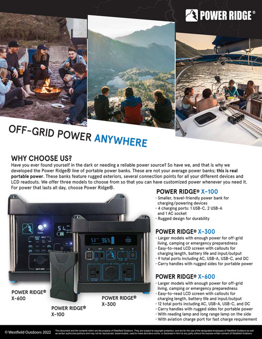 Rock Ridge Power Box Westfield Outdoors - Power Ridge Presentation - Page 1