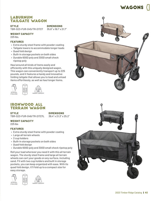 Timber Ridge Wagon Parts Westfield Outdoors - 2024 Timber Ridge Catalog - Page 38-39