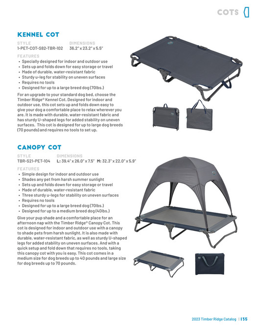 Timber Ridge Kennels Westfield Outdoors - 2024 Timber Ridge Catalog - Page 136-137