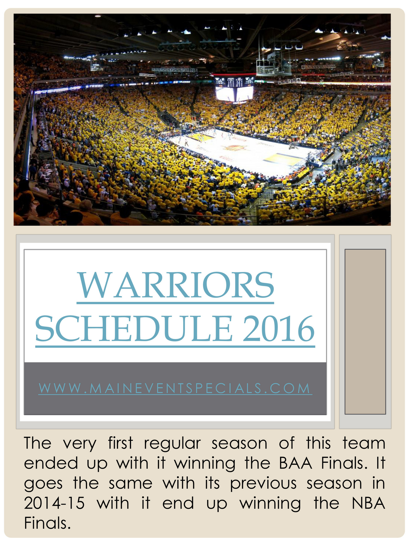 My publications Warriors Game Schedule Page 1 Created with