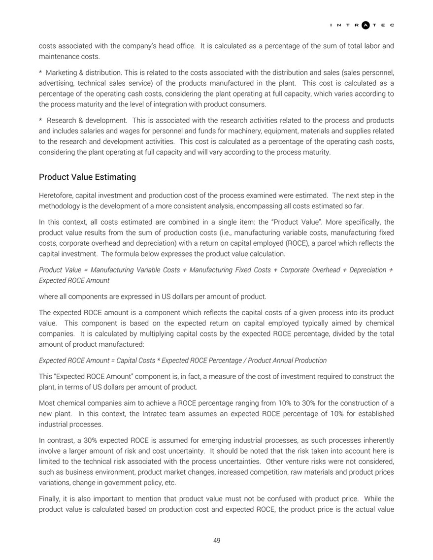 Intratec Solutions Economics Of Methanol Production From Natural Gas Page 48 49 Created With Publitas Com